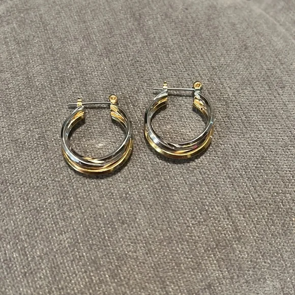 Gold and Silver Earrings - Picture 2 of 13